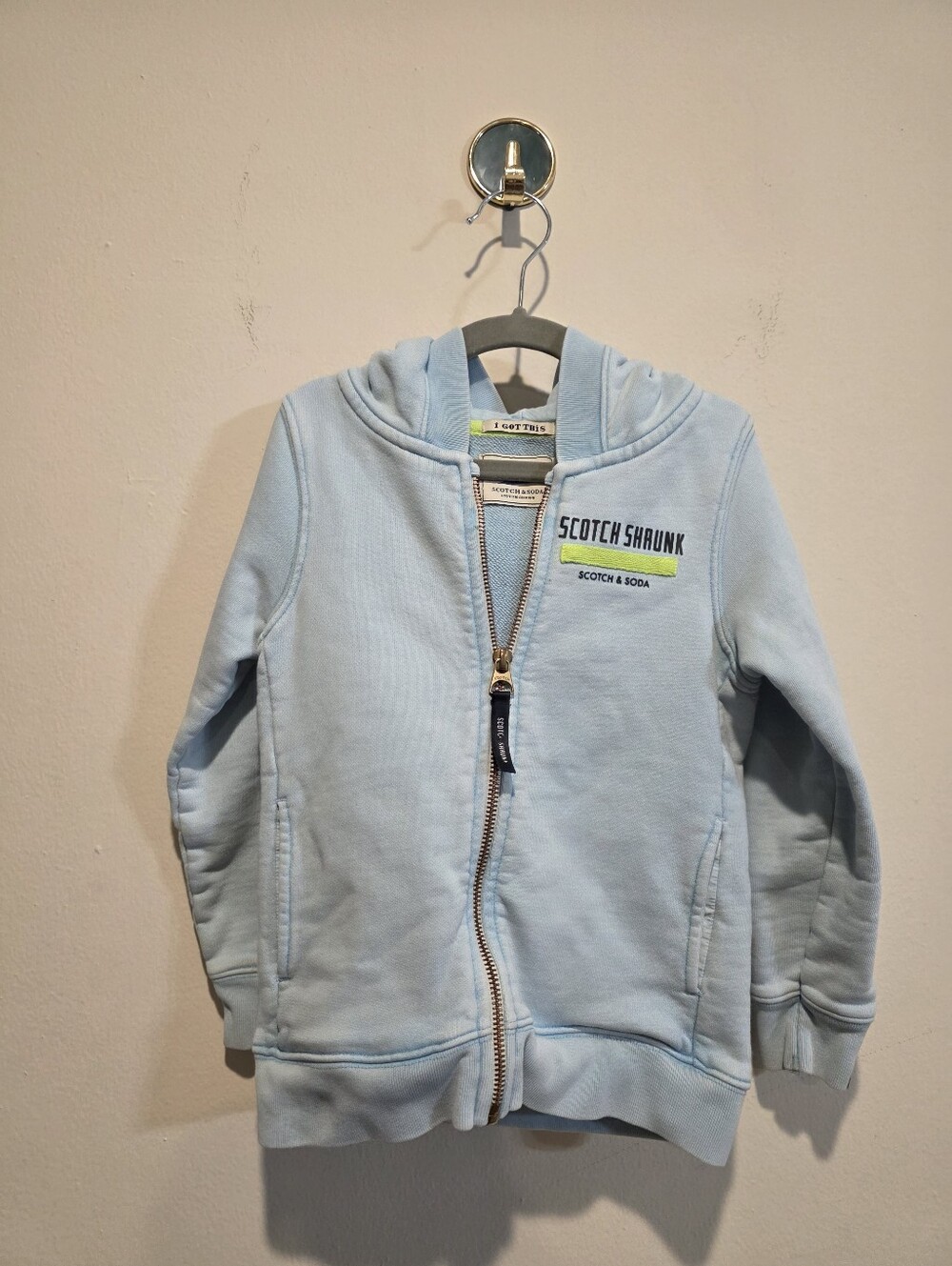 Scotch & Soda Kids Light Blue Zip-Up Hoodie